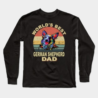 World's Best German Shepherd Dad Vintage Long Sleeve T-Shirt